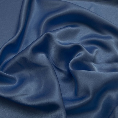 Поли креп-сатин 16-4132, 125 (+/-5) гр/м2, шир.150см, цвет голубой - купить в Ульяновске. Цена 155.57 руб.