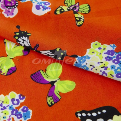 Плательная ткань "Софи" 7.1, 75 гр/м2, шир.150 см, принт бабочки - купить в Ульяновске. Цена 241.49 руб.