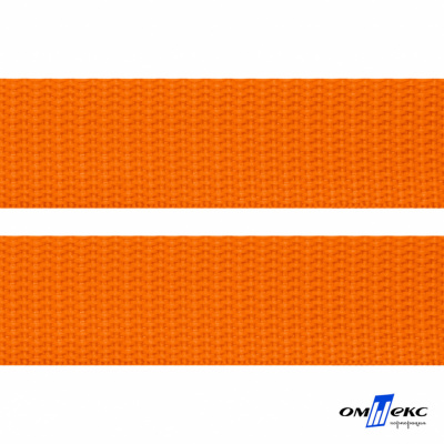 Оранжевый- цв.523 -Текстильная лента-стропа 550 гр/м2 ,100% пэ шир.25 мм (боб.50+/-1 м) - купить в Ульяновске. Цена: 405.80 руб.