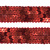 Тесьма с пайетками 3, шир. 20 мм/уп. 25+/-1 м, цвет красный - купить в Ульяновске. Цена: 778.19 руб.