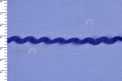 Тесьма плетеная "Вьюнчик"/синий - купить в Ульяновске. Цена: 40.72 руб.