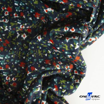 Ткань костюмная «Микровельвет велюровый принт», 220 г/м2, 97% полиэстр, 3% спандекс, ш. 150См Цв #4 - купить в Ульяновске. Цена 439.76 руб.