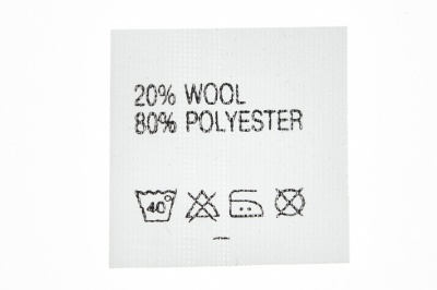 Состав и уход 20% wool 80% poliester - купить в Ульяновске. Цена: 64.21 руб.
