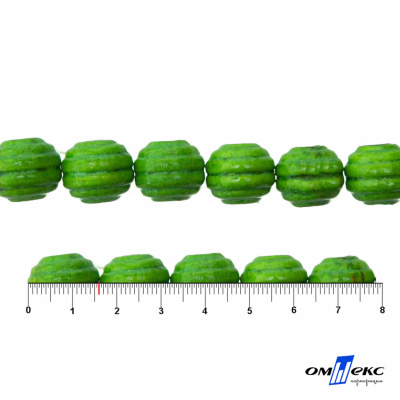 0309-Бусины деревянные "ОмТекс", 16 мм, упак.50+/-3шт, цв.019-зеленый - купить в Ульяновске. Цена: 62.22 руб.