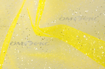 Сетка Глиттер, 40 гр/м2, шир.160см, цвет жёлтый - купить в Ульяновске. Цена 163.01 руб.