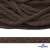 Шнур плетеный d-6 мм, 70% хлопок 30% полиэстер, уп.90+/-1 м, цв.1073-т.коричневый - купить в Ульяновске. Цена: 594 руб.