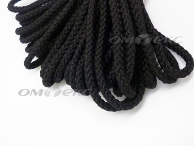 Шнур В-035 4 мм круп.плетение 100 м черный - купить в Ульяновске. Цена: 156.40 руб.