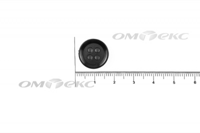 51400/15 мм (4 пр) черные пуговицы - купить в Ульяновске. Цена: 0.67 руб.