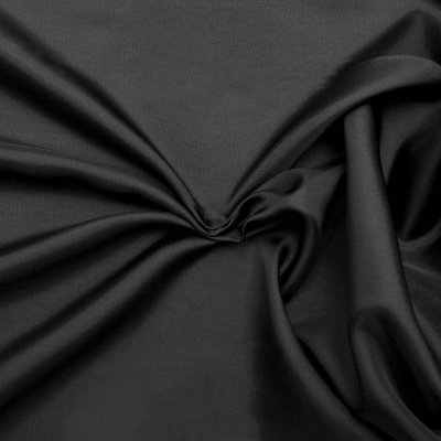 Ткань подкладочная 220T, TR 55/45, черный/Black 85 г/м2, шир.145 см. - купить в Ульяновске. Цена 209.52 руб.