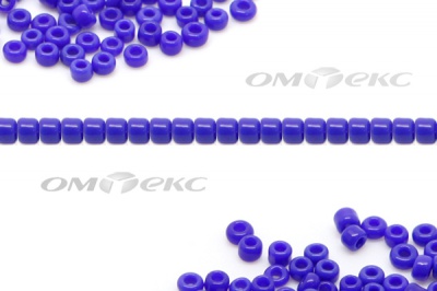 Бисер (ОS) 11/0 ( упак.100 гр) цв.48 - синий - купить в Ульяновске. Цена: 48 руб.