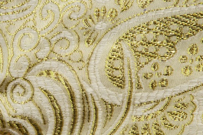 Ткань костюмная жаккард №5, 140 гр/м2, шир.150см, цвет золото - купить в Ульяновске. Цена 383.29 руб.
