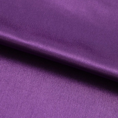 Поли креп-сатин 19-3536, 125 (+/-5) гр/м2, шир.150см, цвет фиолетовый - купить в Ульяновске. Цена 155.57 руб.