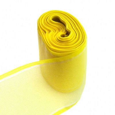 Лента капроновая, шир. 80 мм/уп. 25 м, цвет жёлтый - купить в Ульяновске. Цена: 19.77 руб.