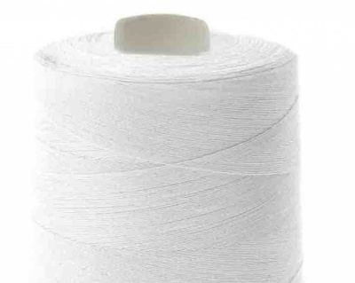 Швейные нитки (армированные) 28S/2, нам. 2 500 м, цвет белый - купить в Ульяновске. Цена: 148.95 руб.