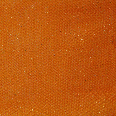 Сетка Глиттер, 24 г/м2, шир.145 см., оранжевый - купить в Ульяновске. Цена 117.24 руб.