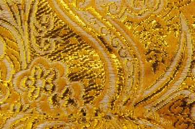 Ткань костюмная жаккард №12, 140 гр/м2, шир.150см, цвет жёлтый - купить в Ульяновске. Цена 383.29 руб.