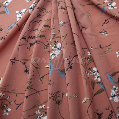 Плательная ткань "Фламенко" 2.1, 80 гр/м2, шир.150 см, принт растительный - купить в Ульяновске. Цена 311.05 руб.