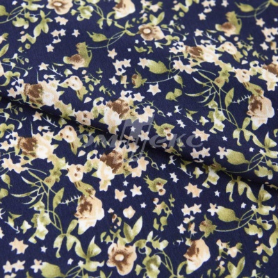 Плательная ткань "Фламенко" 1.1, 80 гр/м2, шир.150 см, принт растительный - купить в Ульяновске. Цена 241.49 руб.