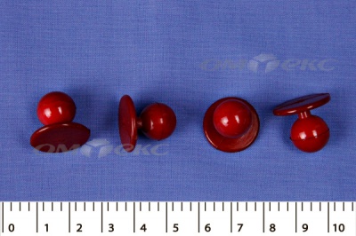 Пуговица поварская "Пукля", 10 мм, цвет красный - купить в Ульяновске. Цена: 2.28 руб.