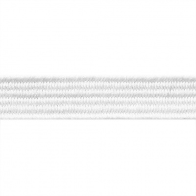 Резиновые нити с текстильным покрытием, шир. 6 мм (182 м/уп), цв.-белый - купить в Ульяновске. Цена: 705.59 руб.