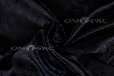 Ткань подкладочная жаккард Р14098, чёрный, 85 г/м2, шир. 150 см, 230T - купить в Ульяновске. Цена 166.45 руб.