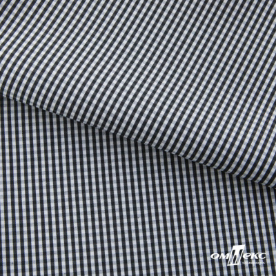 Ткань сорочечная Клетка Виши, 115 г/м2, 58% пэ,42% хл, шир.150 см, цв.6-черный, (арт.111) - купить в Ульяновске. Цена 306.69 руб.