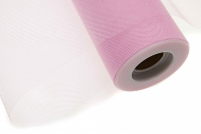 Фатин в шпульках 16-14, 10 гр/м2, шир. 15 см (в нам. 25+/-1 м), цвет розовый - купить в Ульяновске. Цена: 101.71 руб.