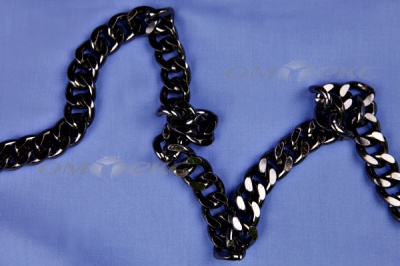 Цепь металл декоративная №9 (13,5*16,5) черная (10+/-1 м)  - купить в Ульяновске. Цена: 808.92 руб.