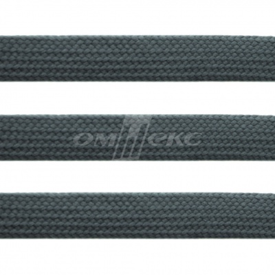 Шнур плетеный (плоский) d-12 мм, (уп.90+/-1м), 100% полиэстер, цв.272 - серый - купить в Ульяновске. Цена: 8.62 руб.