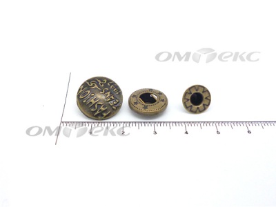 Кнопки металл 15 мм альфа антик с рис.№3  - купить в Ульяновске. Цена: 2.90 руб.