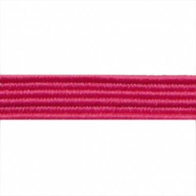 Резиновые нити с текстильным покрытием, шир. 6 мм ( упак.30 м/уп), цв.- 84-фуксия - купить в Ульяновске. Цена: 155.22 руб.
