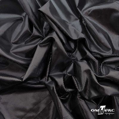 Ткань подкладочная фольгированная 210T, 100% полиэстер,58+/-5 г/м2, шир.150 cм. черный/BLACK  - купить в Ульяновске. Цена 130.59 руб.