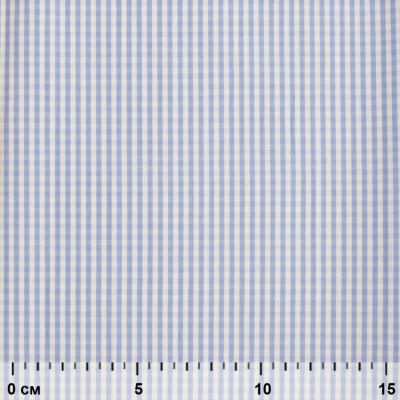 Ткань сорочечная Клетка Виши, 115 г/м2, 58% пэ,42% хл, шир.150 см, цв.2-голубой, (арт.111) - купить в Ульяновске. Цена 306.69 руб.