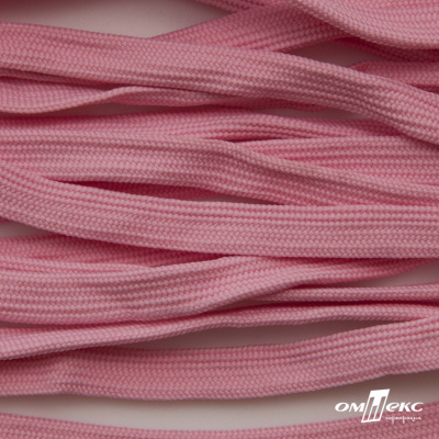 Шнур плетеный (плоский) d-12 мм, (уп.90+/-1м), 100% полиэстер, цв.256 - розовый - купить в Ульяновске. Цена: 8.62 руб.
