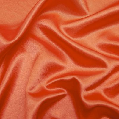 Поли креп-сатин 18-1445, 120 гр/м2, шир.150см, цвет оранжевый - купить в Ульяновске. Цена 155.57 руб.