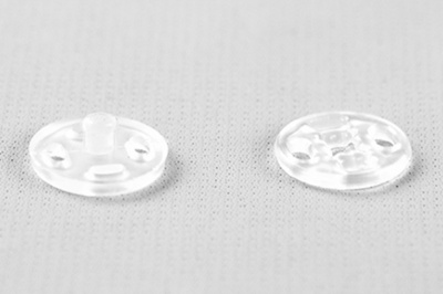Кнопки пришивные пластиковые 11,5 мм, блистер 24шт, цв.-прозрачные - купить в Ульяновске. Цена: 59.44 руб.