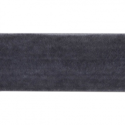 Лента бархатная нейлон, шир.25 мм, (упак. 45,7м), цв.189-т.серый - купить в Ульяновске. Цена: 981.09 руб.