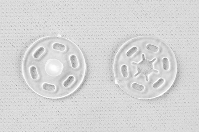 Кнопки пришивные пластиковые 15 мм, блистер 24шт, цв.-прозрачные - купить в Ульяновске. Цена: 68.79 руб.