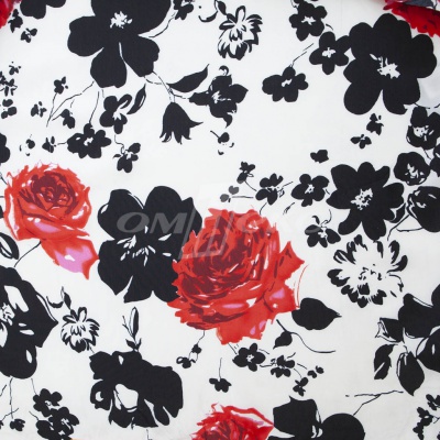 Плательная ткань "Фламенко" 22.1, 80 гр/м2, шир.150 см, принт растительный - купить в Ульяновске. Цена 239.03 руб.