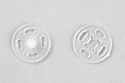 Кнопки пришивные пластиковые 13 мм, блистер 24шт, цв.-прозрачные - купить в Ульяновске. Цена: 62.27 руб.