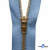 Молнии джинсовые металл т-5, 18 см латунь (YG), цв.-деним (231) - купить в Ульяновске. Цена: 22.80 руб.