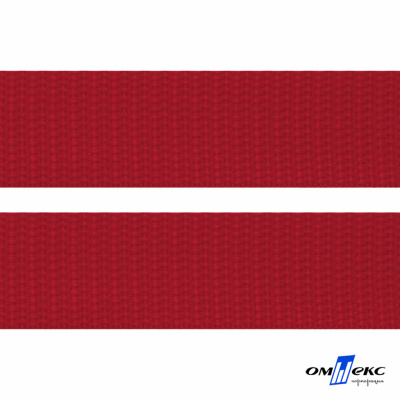 Красный- цв.171-Текстильная лента-стропа 550 гр/м2 ,100% пэ шир.40 мм (боб.50+/-1 м) - купить в Ульяновске. Цена: 637.68 руб.