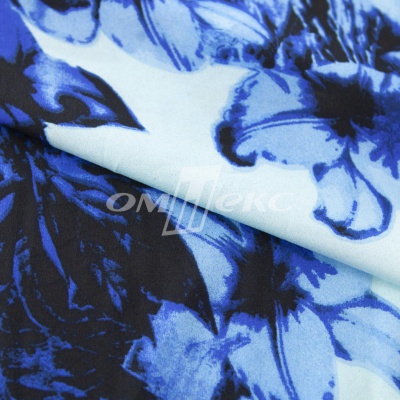 Плательная ткань "Фламенко" 19.1, 80 гр/м2, шир.150 см, принт растительный - купить в Ульяновске. Цена 241.49 руб.