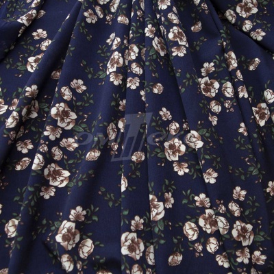 Плательная ткань "Фламенко" 3.2, 80 гр/м2, шир.150 см, принт растительный - купить в Ульяновске. Цена 239.03 руб.
