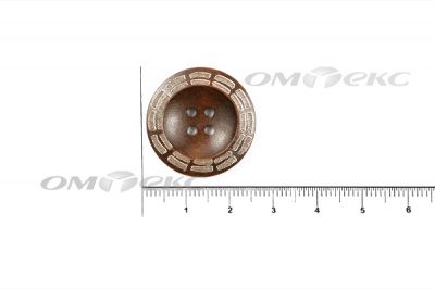 Пуговица деревянная круглая №53 (25мм) - купить в Ульяновске. Цена: 3.68 руб.