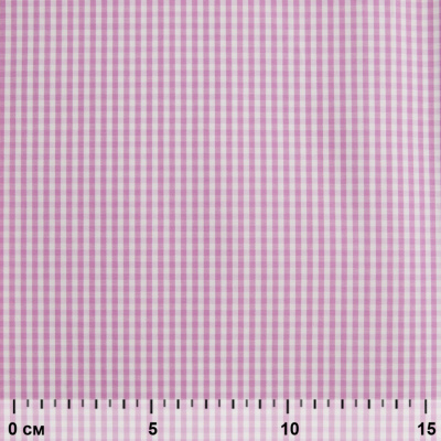Ткань сорочечная Клетка Виши, 115 г/м2, 58% пэ,42% хл, шир.150 см, цв.1-розовый, (арт.111) - купить в Ульяновске. Цена 306.69 руб.