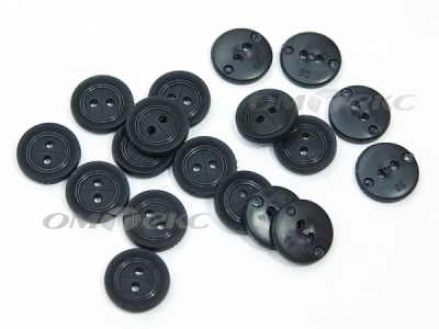 51820/18 мм (2 пр) черные пуговицы - купить в Ульяновске. Цена: 0.82 руб.