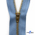 Молнии джинсовые металл т-4, 18 см латунь (YG), цв.-деним (231) - купить в Ульяновске. Цена: 21.57 руб.