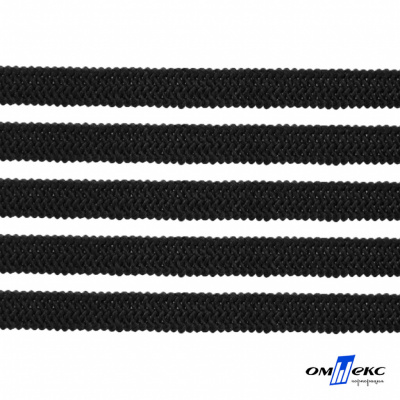 Лента эластичная вязанная (резинка) 4 мм (200+/-1 м) 400 гр/м2 черная бобина "ОМТЕКС" - купить в Ульяновске. Цена: 1.78 руб.