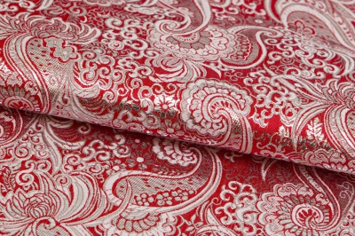 Ткань костюмная жаккард, 135 гр/м2, шир.150см, цвет красный№3 - купить в Ульяновске. Цена 441.94 руб.